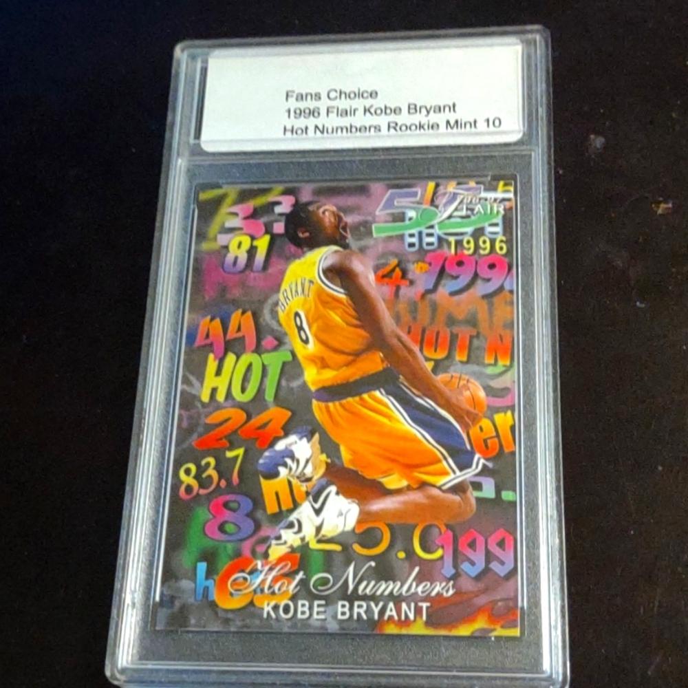 1996 Flair Kobe Bryant Hot Numbers Rookie Artist Proof Mint 10